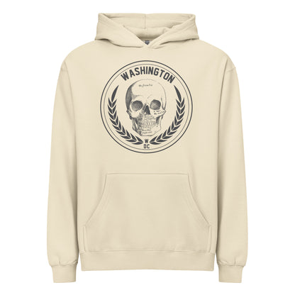 Skull Box Hoodie in Bone — front view