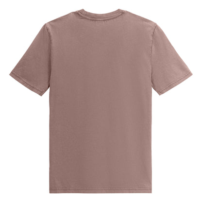 DC Baller Vintage Tee in Kaffa Coffee brown, back view.
