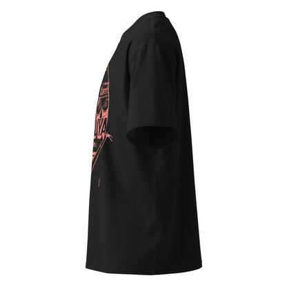 Mask Oversized Tee in black — left-side view
