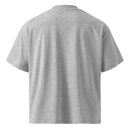 Mask Oversized Tee in Heather Grey — back view