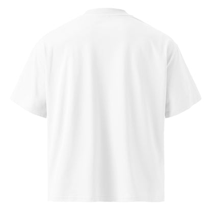 Mask Oversized Tee in white — back view