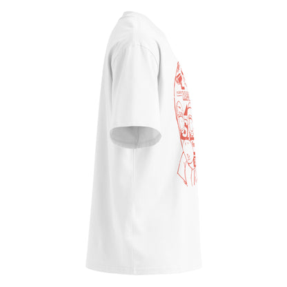 Mask Oversized Tee in white — right-side view