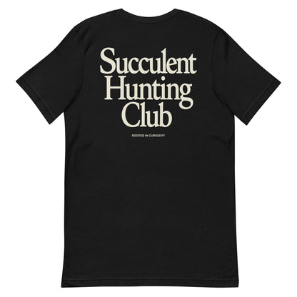 Succulents Tee in black — back view