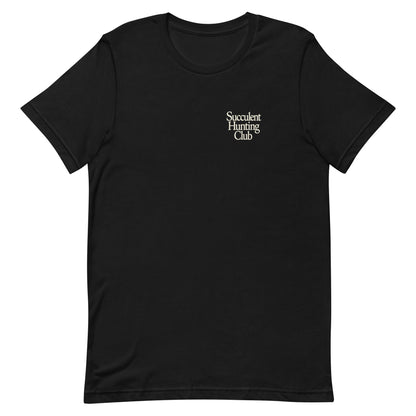 Succulents Tee in black — front view