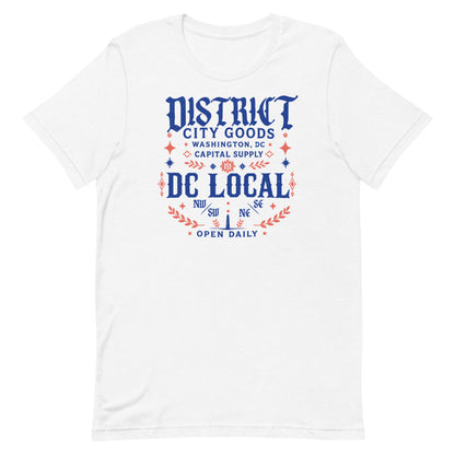 District Local Tee featuring Kelly Towles Washington, DC artwork — additional product view.
